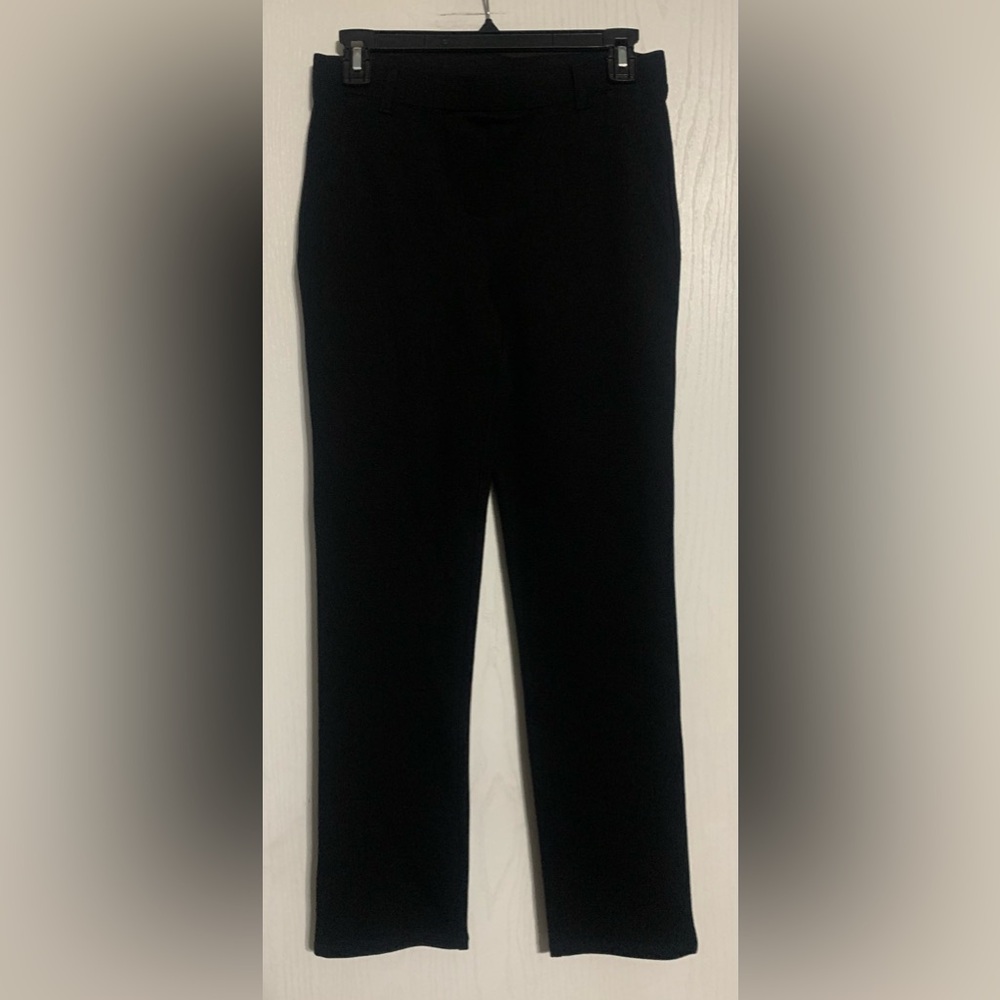 Quince Ultra-Stretch Ponte Straight Leg Pants Black NWT
